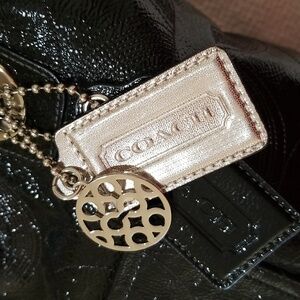 Coach - Silver Hang Tag and Op Art C's Purse Charm